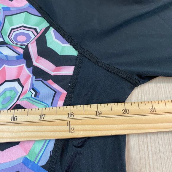 RLX Ralph Lauren 1/4 Zip Golf Pullover Top Women L Black Multicolor Geo Y2K NWT - Picture 6 of 11